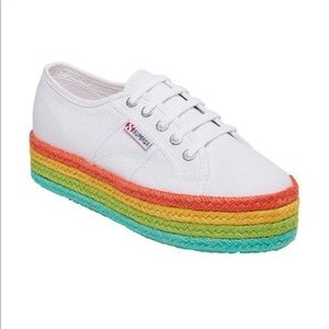 Superga 2790 Rainbow Espadrille Platform Sneaker